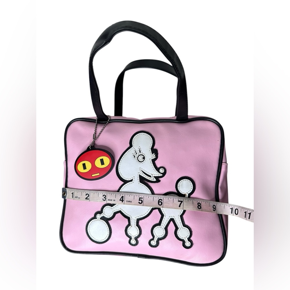 Y2K Pink Poodle Tote Bag by Made On Earth – Kitsch Retro Novelty Purse - Picture 6 of 10